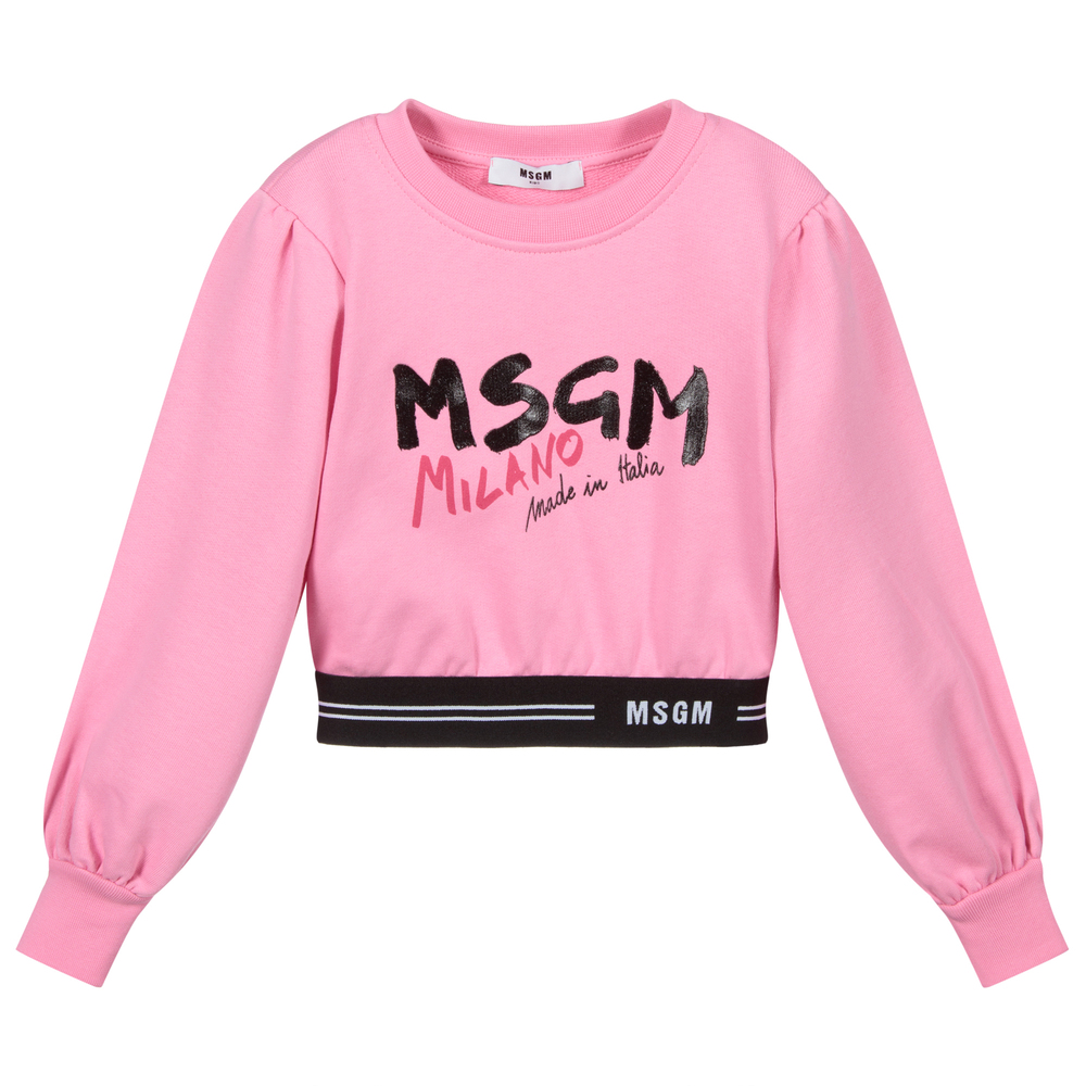 MSGM - Pinkes Sweatshirt aus Baumwolle mit Logo | Childrensalon