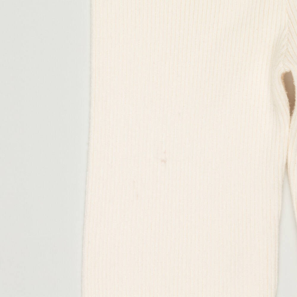 MSGM-Preloved Girls Ivory Ribbed Knit Trousers (14 years) | Childrensalon Outlet