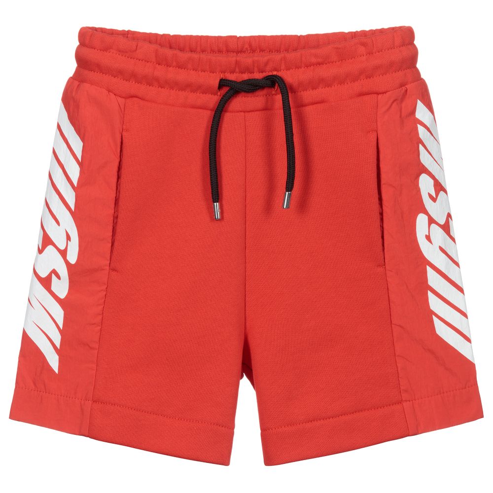 MSGM - Short rouge en jersey de coton | Childrensalon