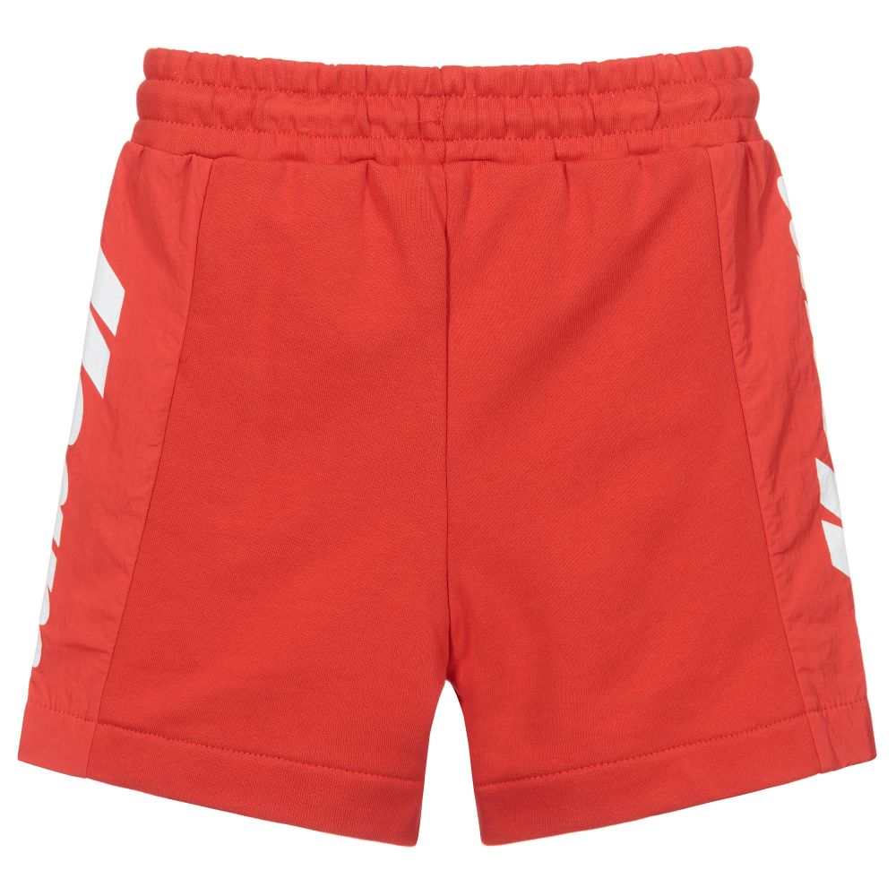 MSGM-Red Cotton Jersey Shorts | Childrensalon Outlet