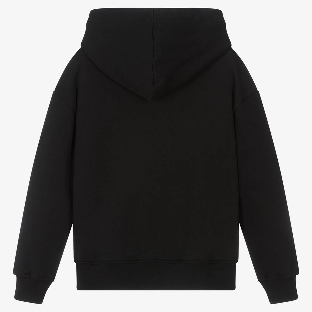 MSGM-Черно-зеленая хлопковая худи | Childrensalon Outlet