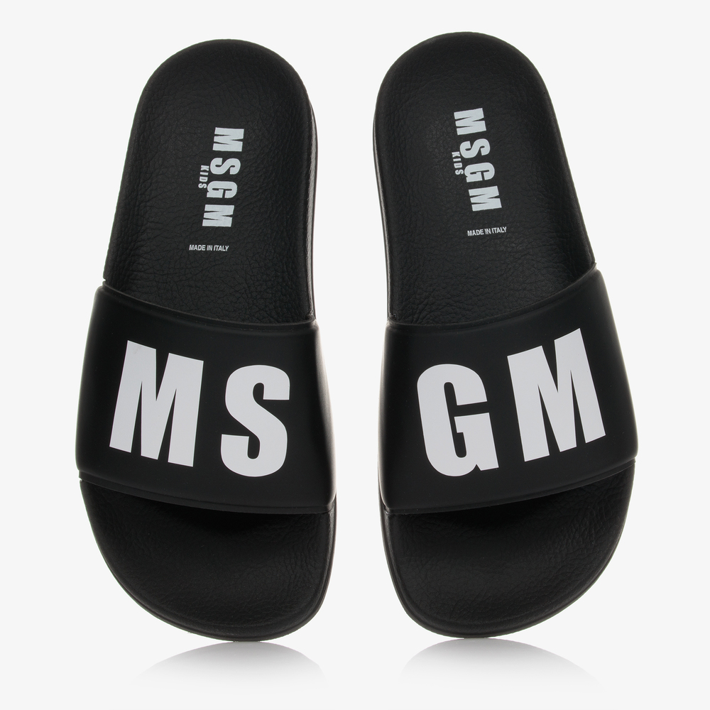 MSGM-Черные шлепанцы для подростков | Childrensalon Outlet