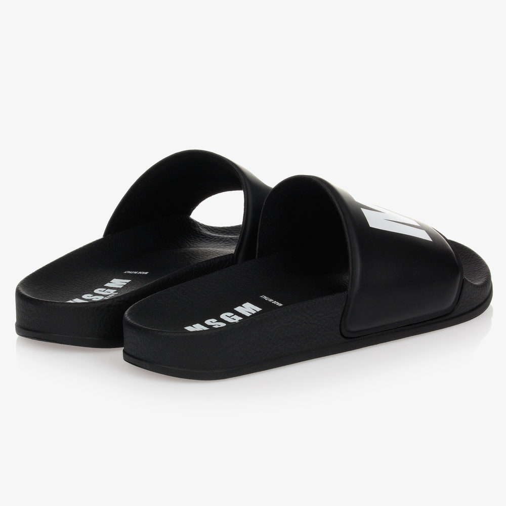 MSGM-Черные шлепанцы для подростков | Childrensalon Outlet