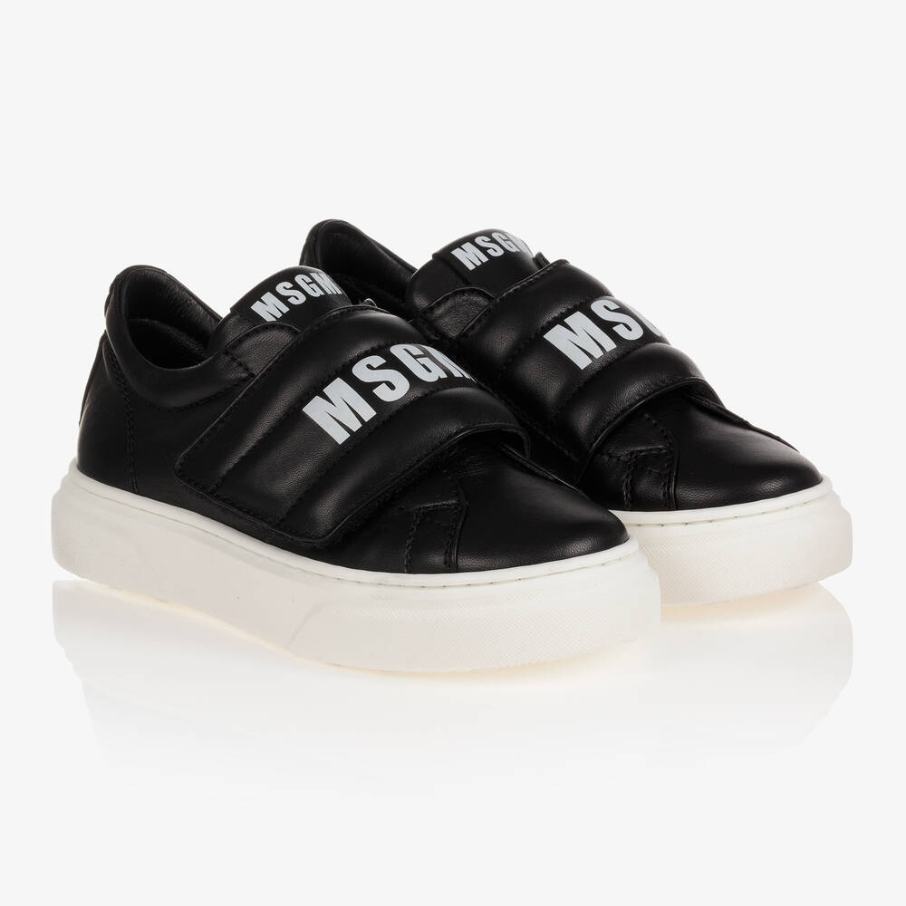 MSGM - Teen Black Velcro Trainers | Childrensalon