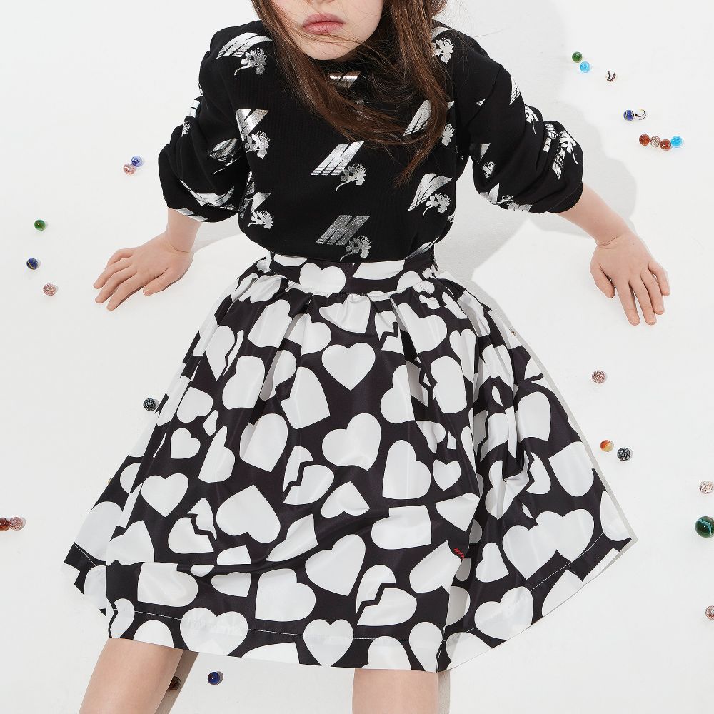 Black and white heart skirt new arrivals