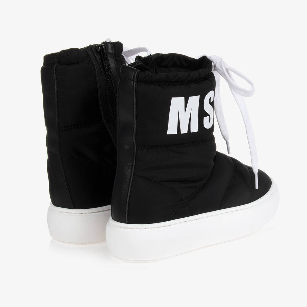 MSGM-Teen Black & White Snow Boots | Childrensalon Outlet