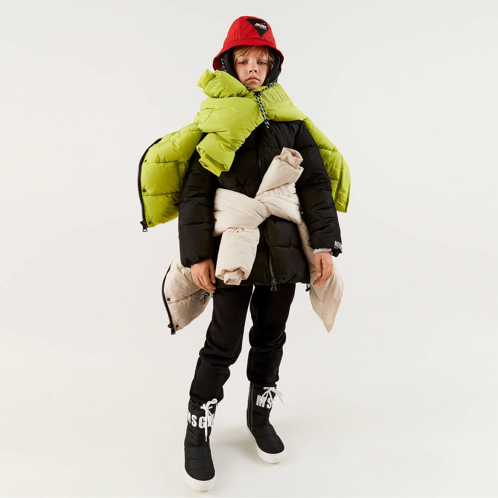 MSGM-Teen Black & White Snow Boots | Childrensalon Outlet