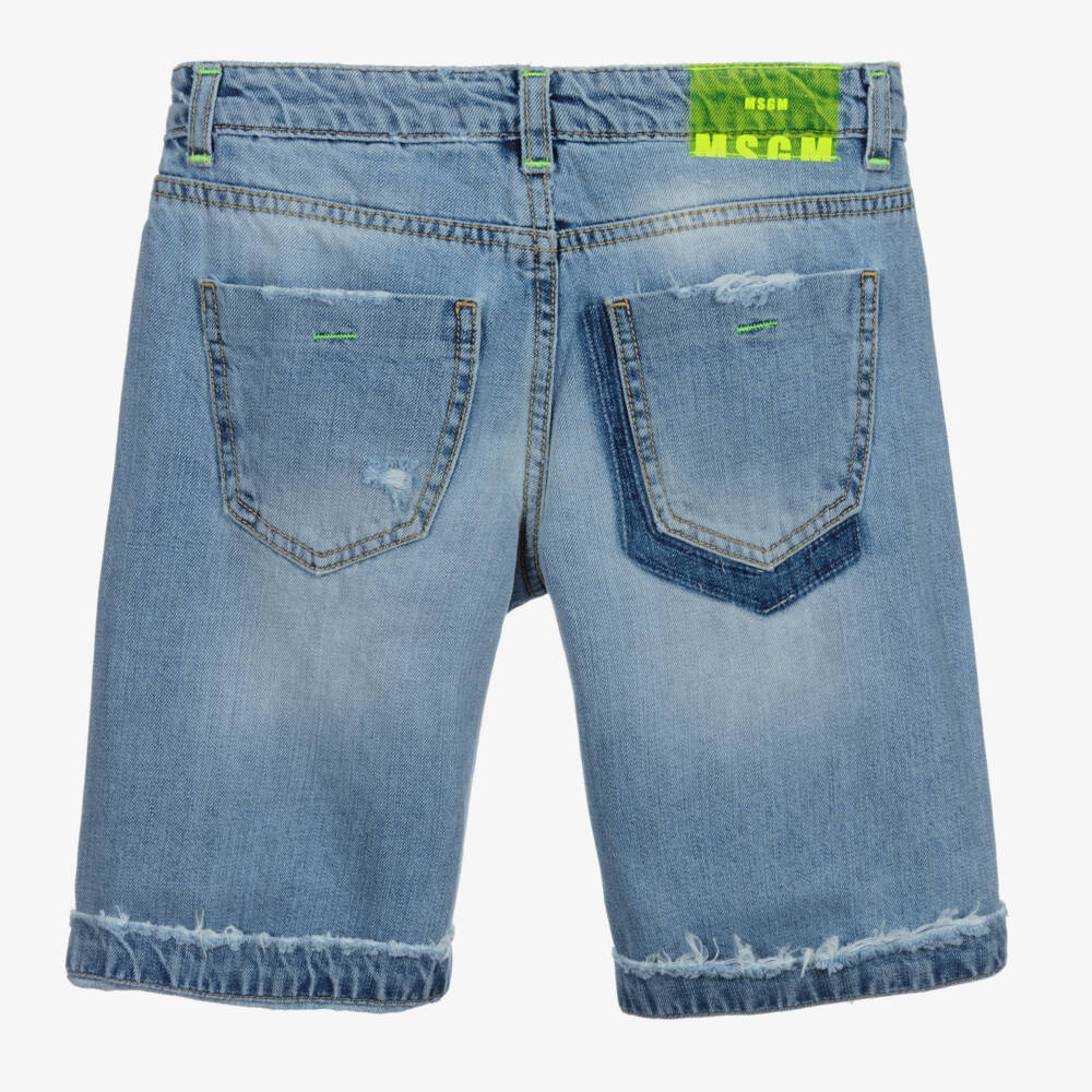 MSGM-Синие джинсовые шорты с логотипом для подростков | Childrensalon Outlet