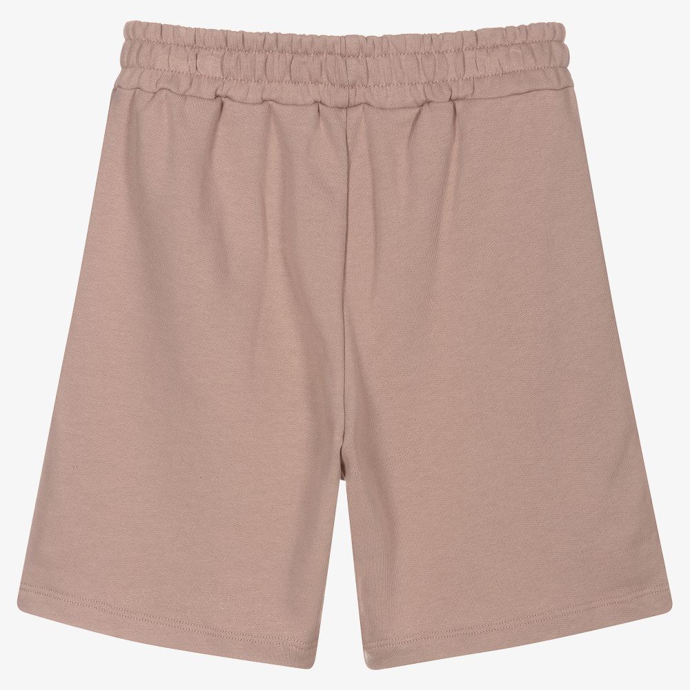 MSGM-شورت تينز ولادي قطن جيرسي لون بيج | Childrensalon Outlet