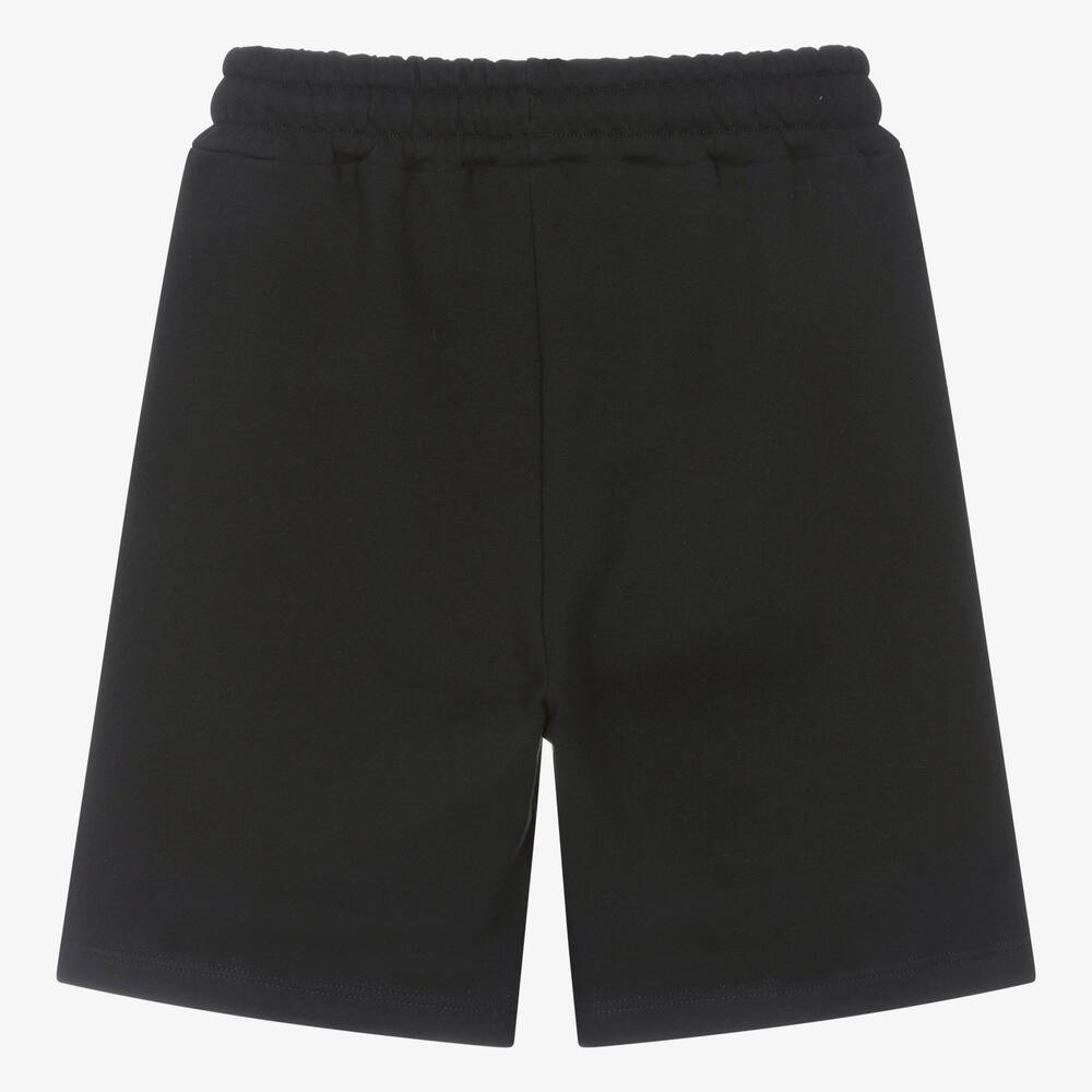 MSGM-شورت قطن جيرسي لون أسود للمراهقين | Childrensalon Outlet