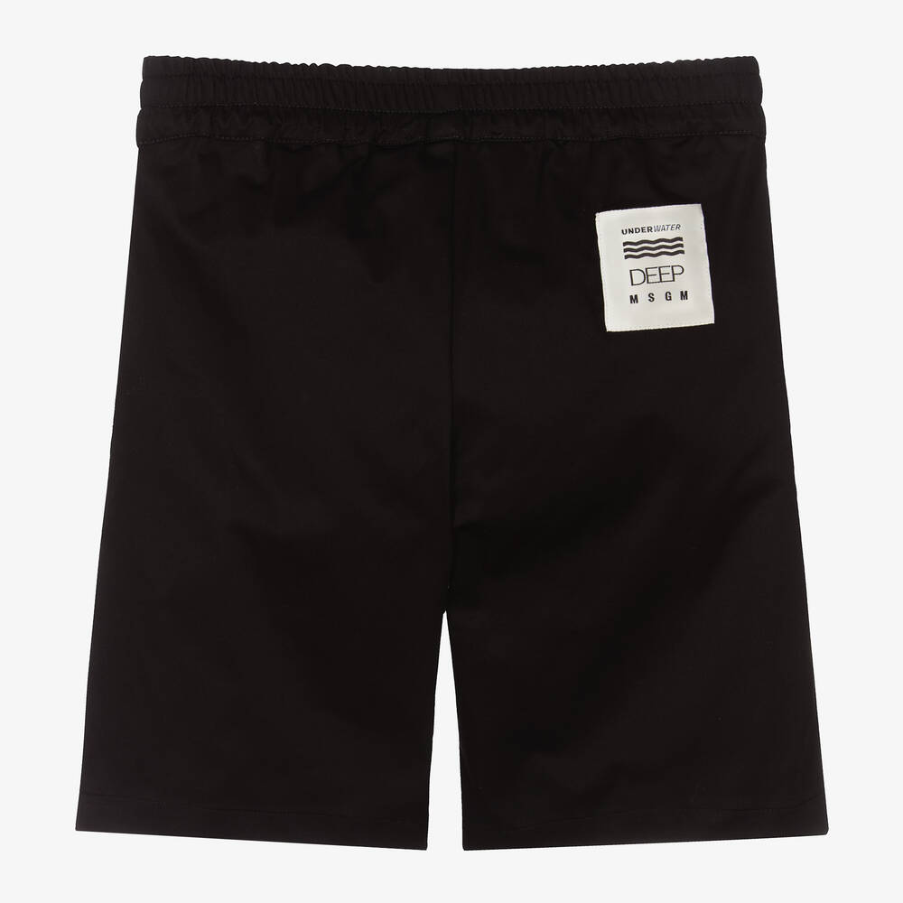 MSGM-شورت تينز ولادي قطن لون أسود | Childrensalon Outlet