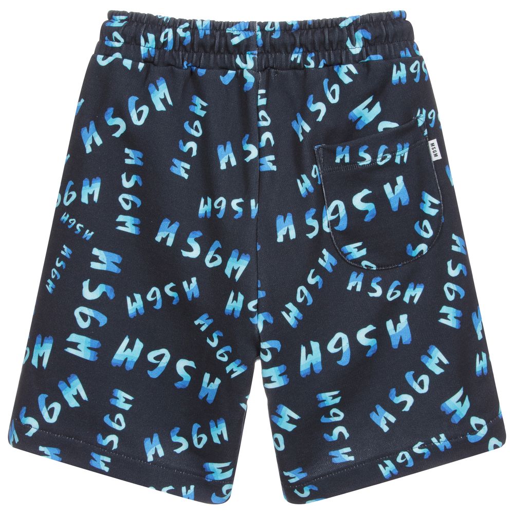 MSGM-شورت قطن لون كحلي و أزرق للأولاد | Childrensalon Outlet