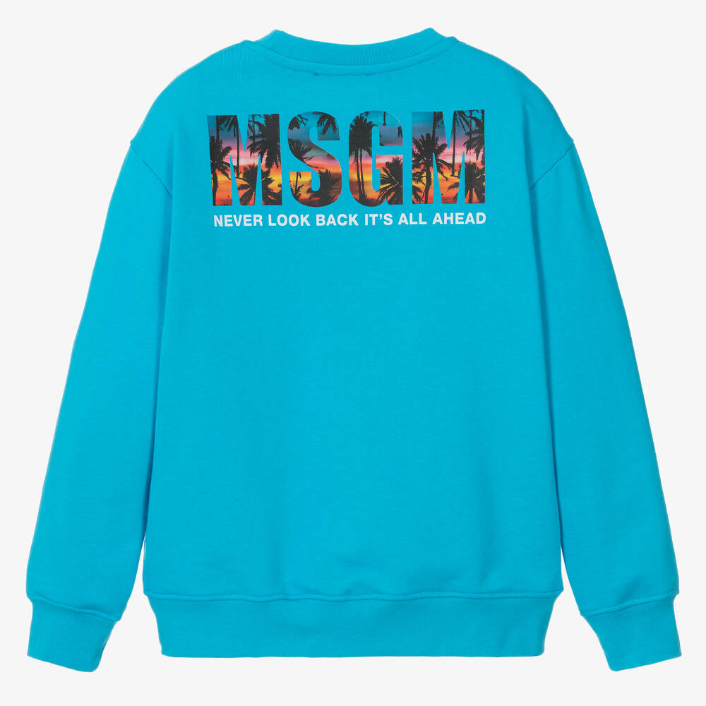 Blue slogan sweatshirt shop