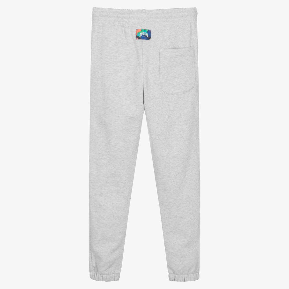 MSGM-Teen Boys Grey Cotton Joggers | Childrensalon Outlet