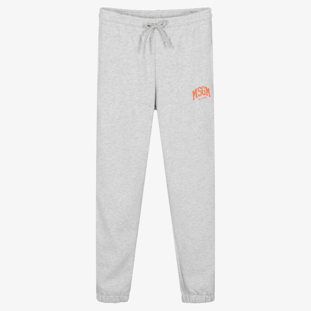 MSGM - Pantalon de jogging gris en coton | Childrensalon