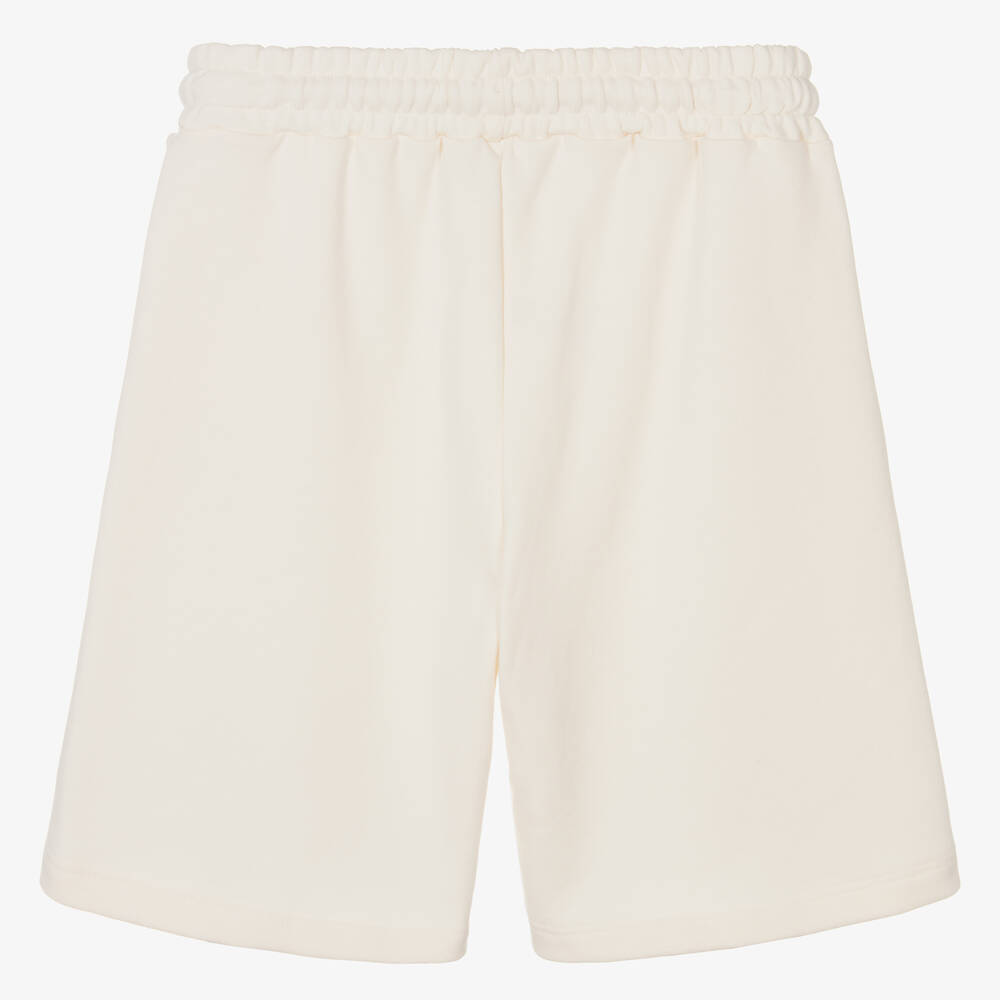 MSGM-Teen Boys Ivory Graffiti Print Shorts | Childrensalon Outlet