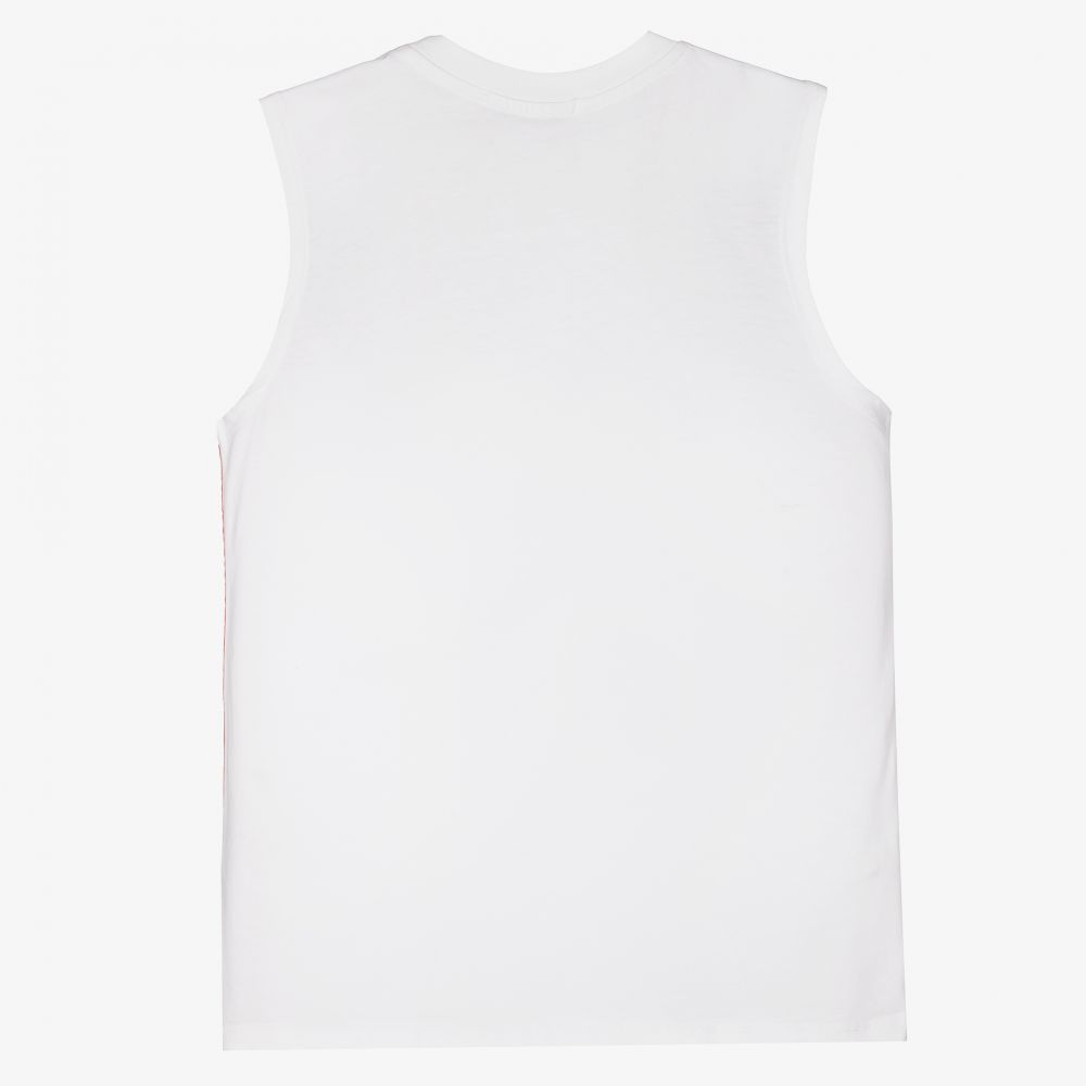 MSGM-Белая майка для подростков | Childrensalon Outlet
