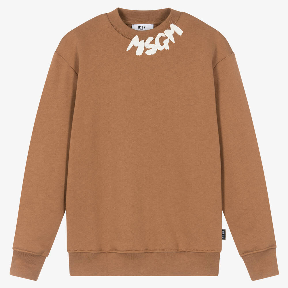 MSGM - Braunes Baumwolljersey-Sweatshirt | Childrensalon