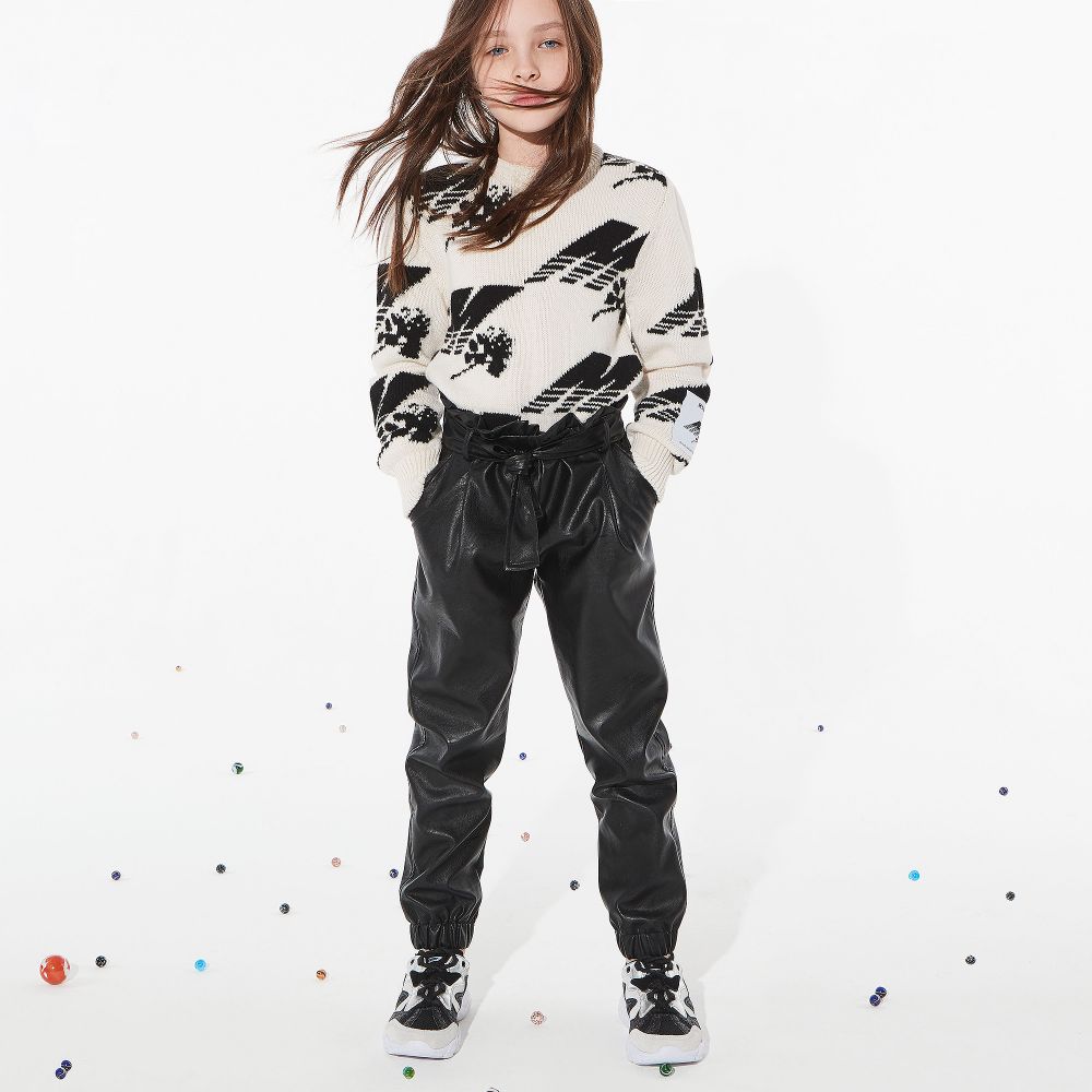 MSGM Teen Faux Leather Trousers