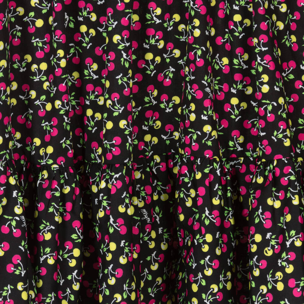 MSGM-Teen Girls Black Cotton Micro Cherry Skirt | Childrensalon Outlet