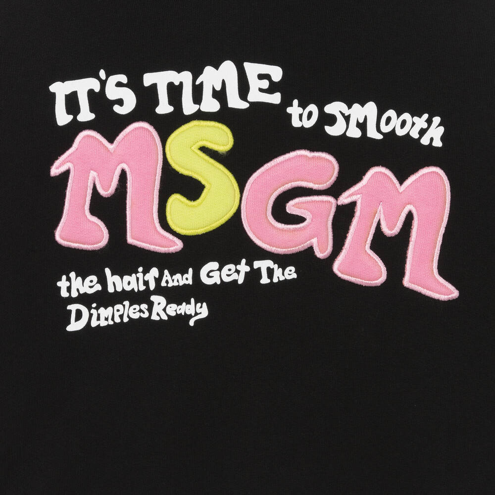 MSGM-Черная худи для девочек-подростков | Childrensalon Outlet