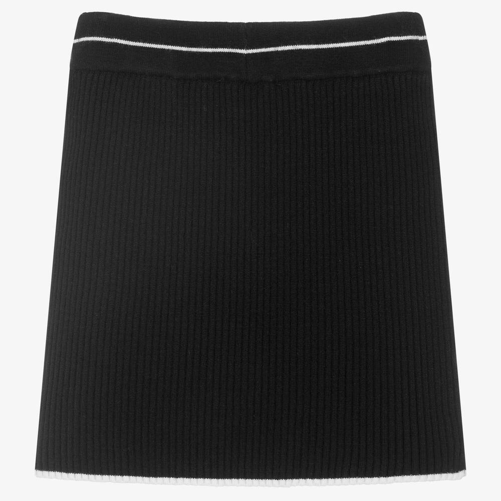 MSGM-Teen Girls Black Knitted Skirt | Childrensalon Outlet