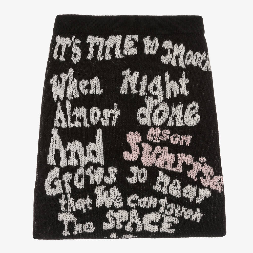 MSGM-Черная трикотажная юбка для девочек | Childrensalon Outlet