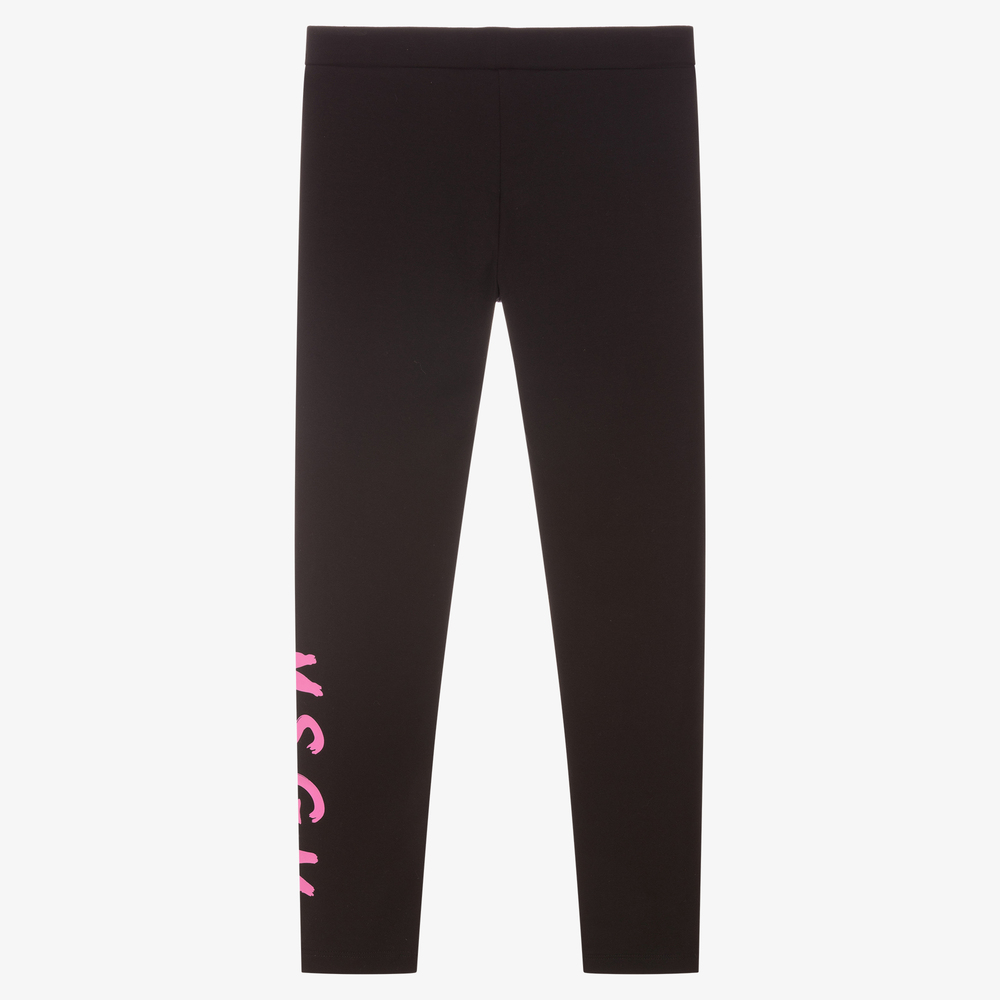 MSGM-ليغنغز تينز بناتي قطن جيرسي لون أسود | Childrensalon Outlet