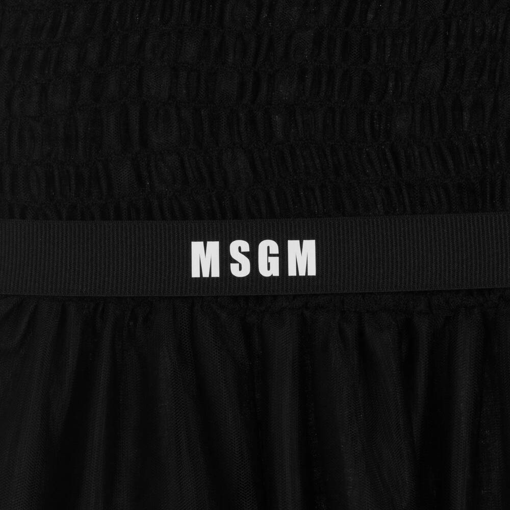 إم إس جي إم-فستان تول لون أسود للمراهقات | Childrensalon Outlet