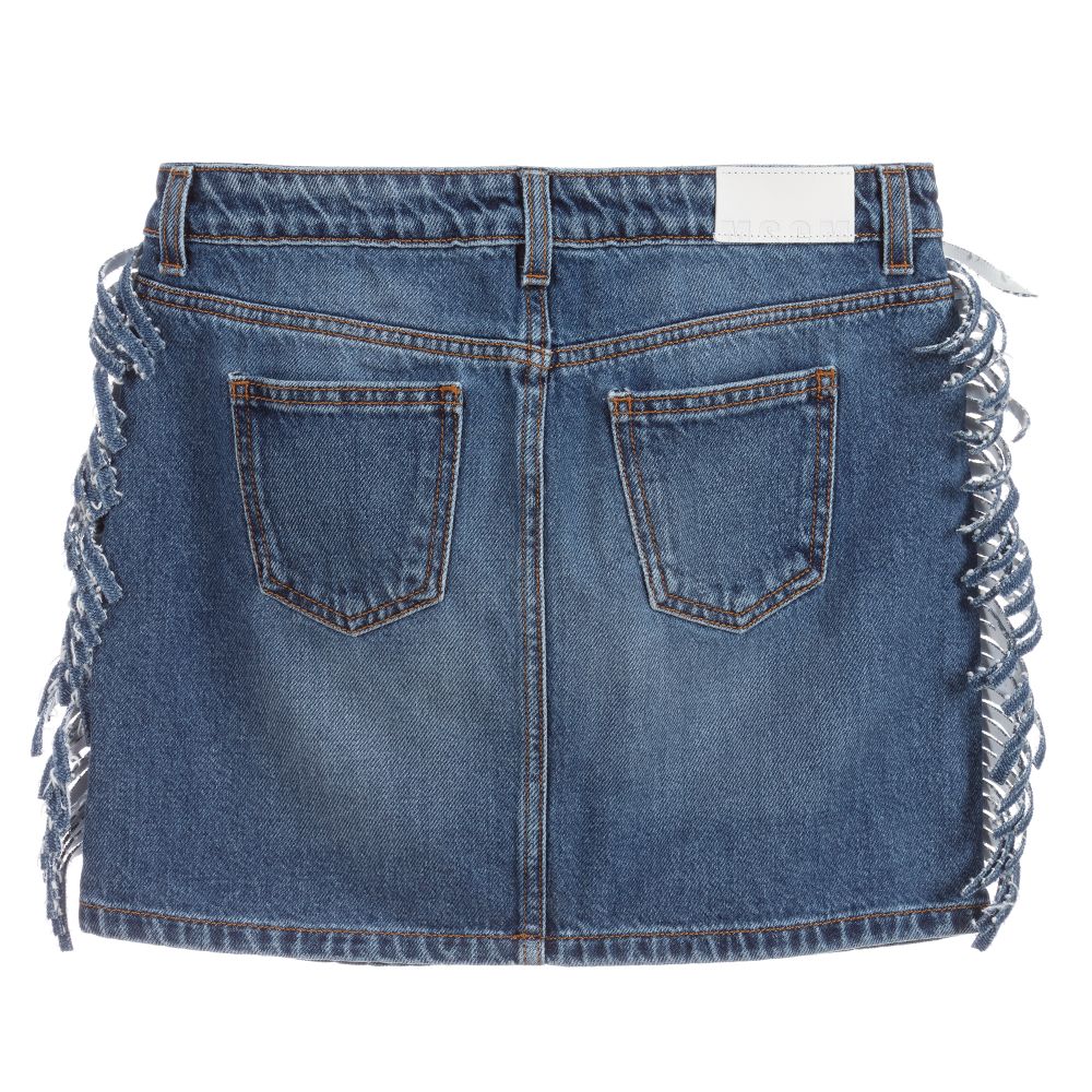 MSGM-Teen Girls Blue Denim Skirt | Childrensalon Outlet
