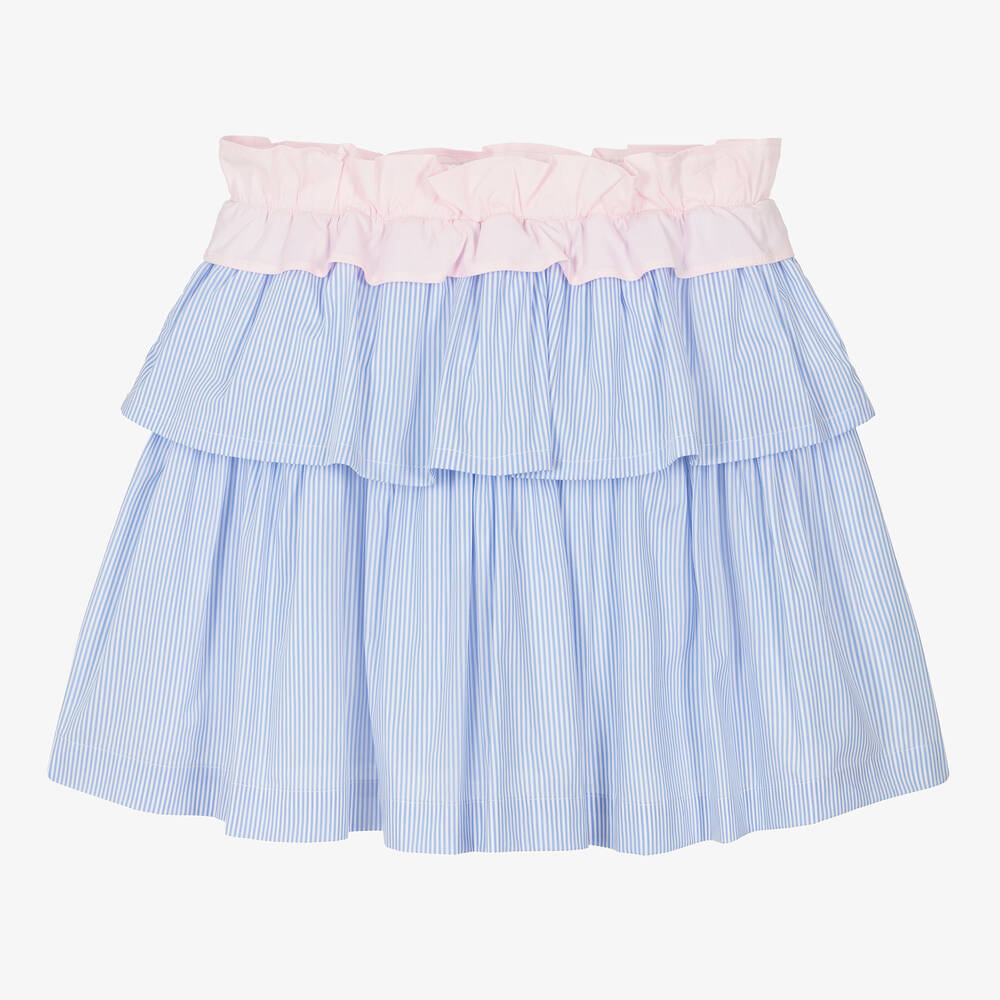 最旬トレンドパンツ Blue Girls Teen - MSGM Striped Childrensalon | Skirt Cotton スカート