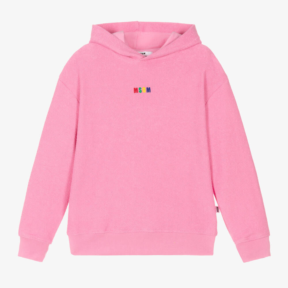 MSGM - Rosa Teen Baumwoll-Kapuzenpulli (M) | Childrensalon