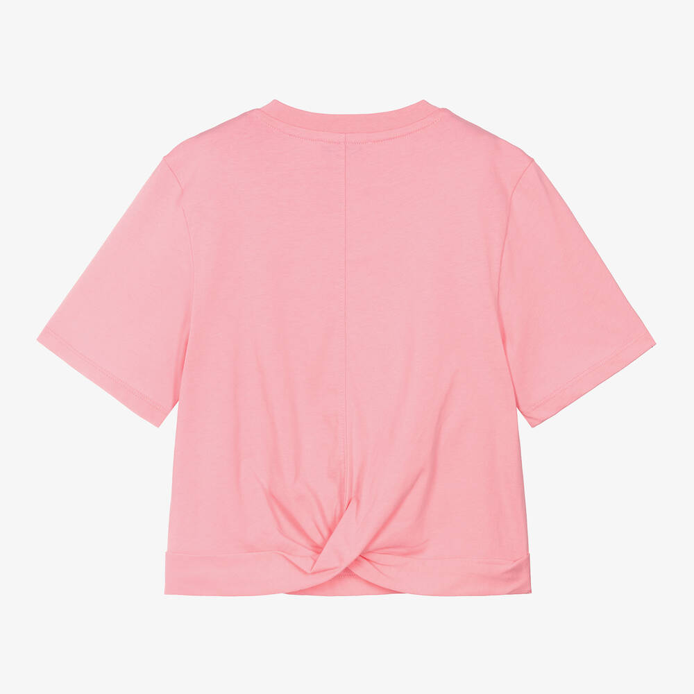 MSGM-تيشيرت كروب قطن لون زهري للمراهقات | Childrensalon Outlet