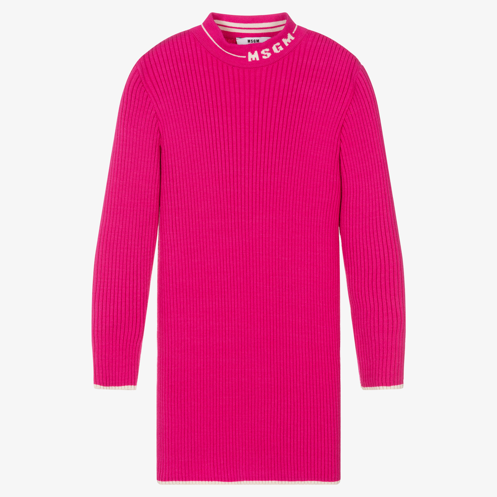 MSGM - Teen Girls Pink Knitted Dress | Childrensalon