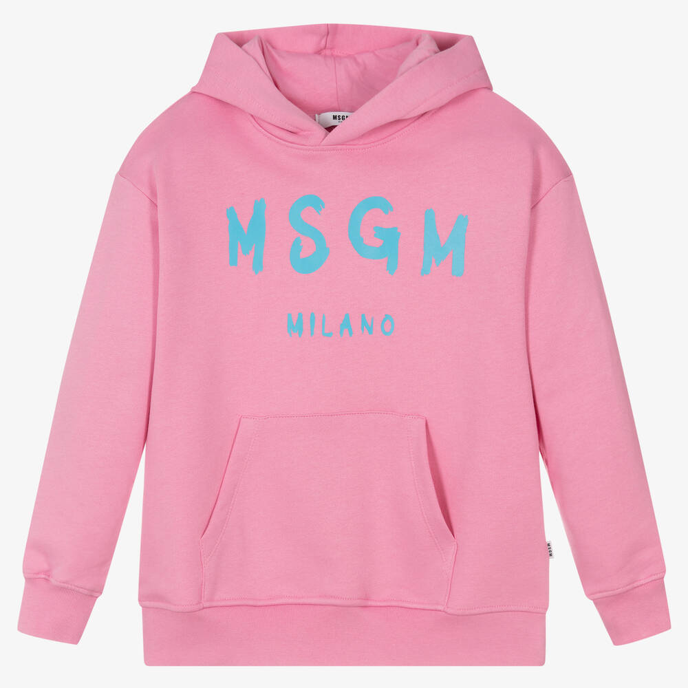 MSGM - Teen Girls Pink Logo Hoodie | Childrensalon