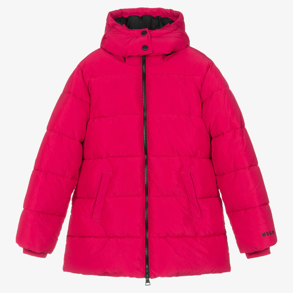 MSGM - Teen Girls Pink Puffer Coat | Childrensalon