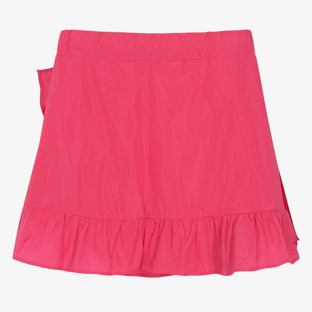 MSGM - Teen Girls Pink Ruffle Taffeta Skirt | Childrensalon