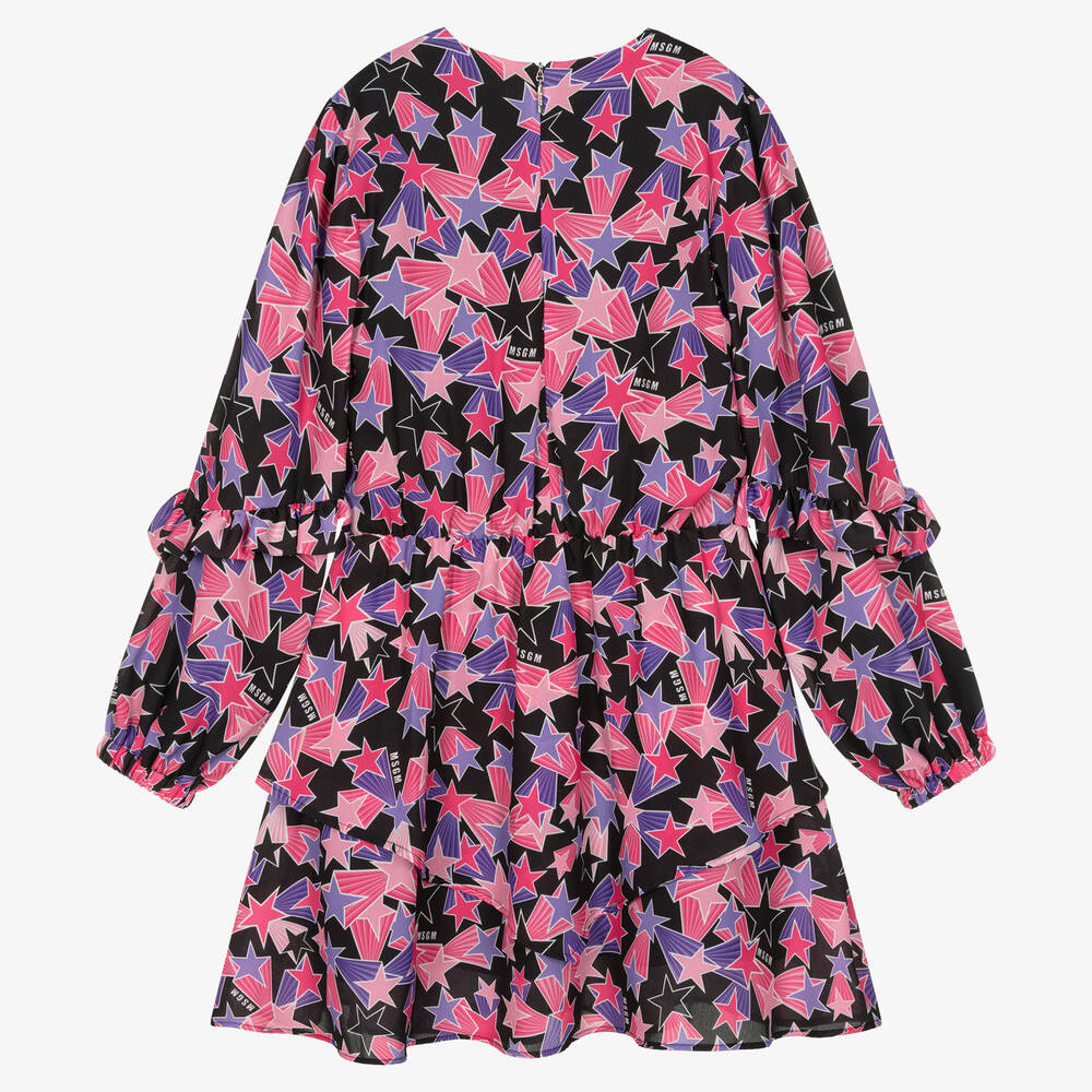 MSGM-Розовое платье со звездами | Childrensalon Outlet