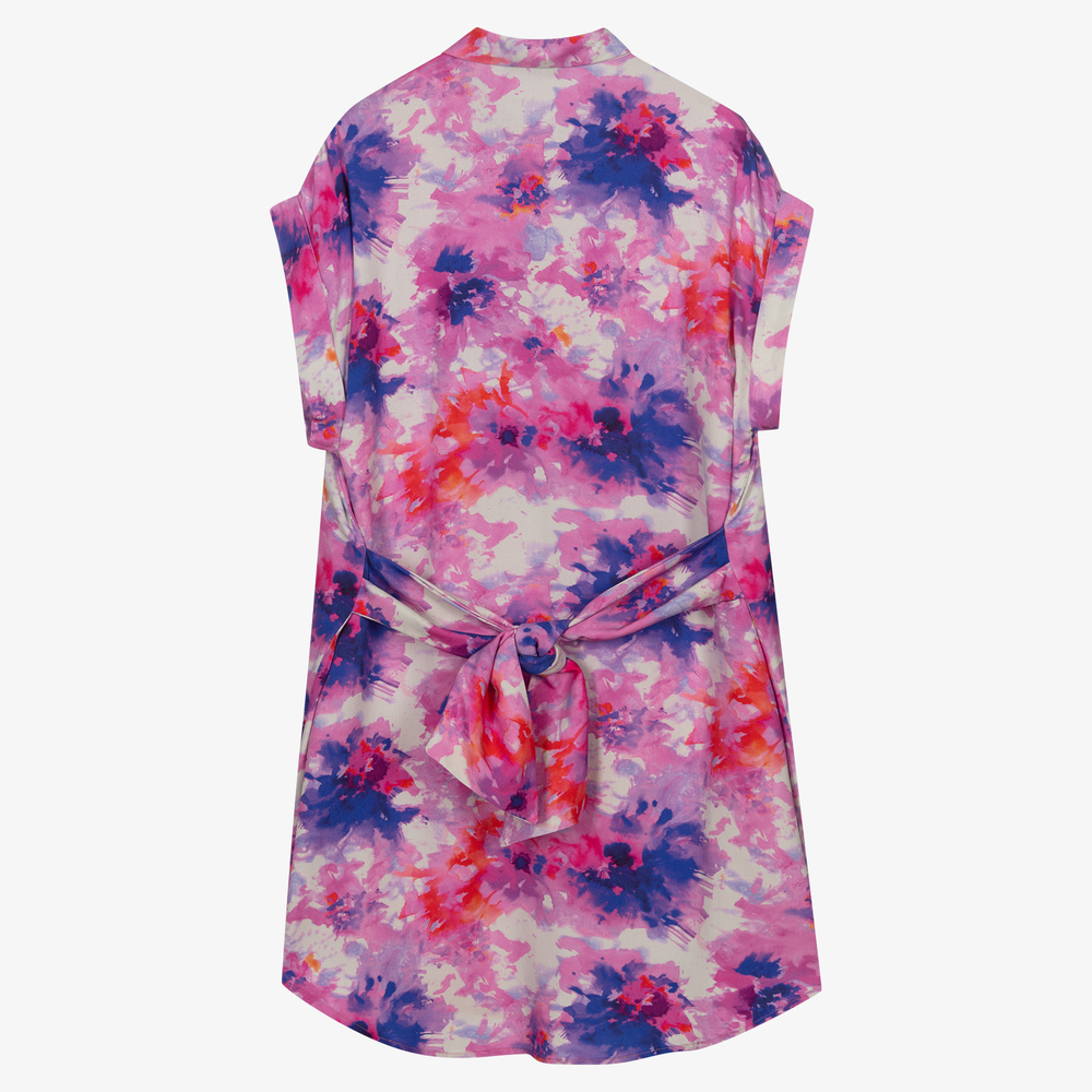 MSGM-Розовое платье с эффектом тай-дай для девочек-подростков | Childrensalon Outlet