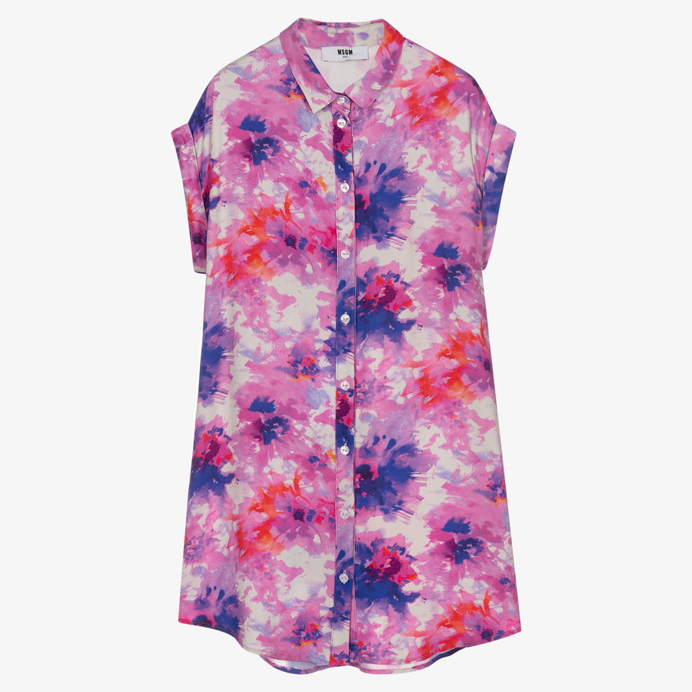 MSGM-Teen Girls Pink Tie-Dye Dress | Childrensalon Outlet