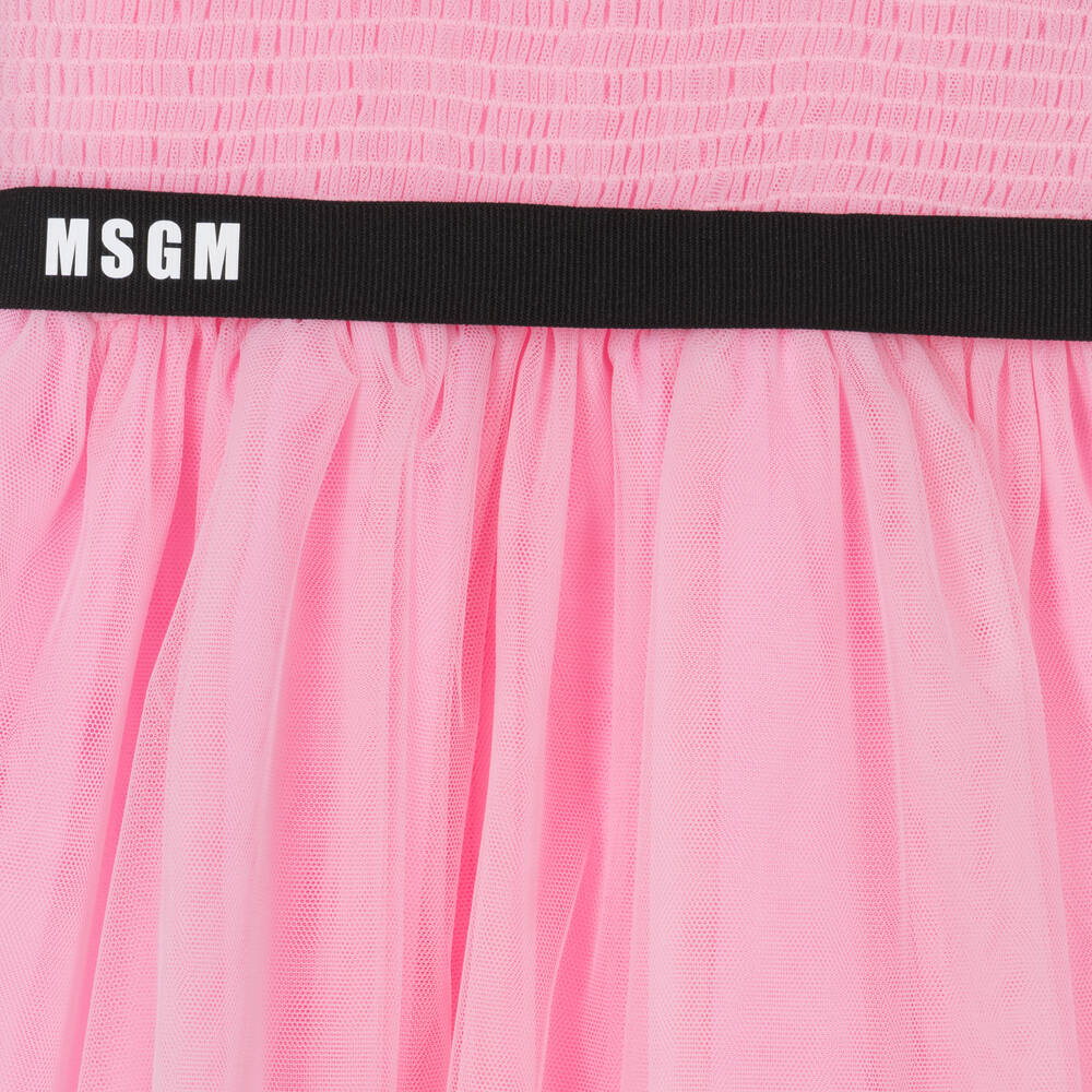 إم إس جي إم-فستان تول لون زهري مع حزام للمراهقات | Childrensalon Outlet