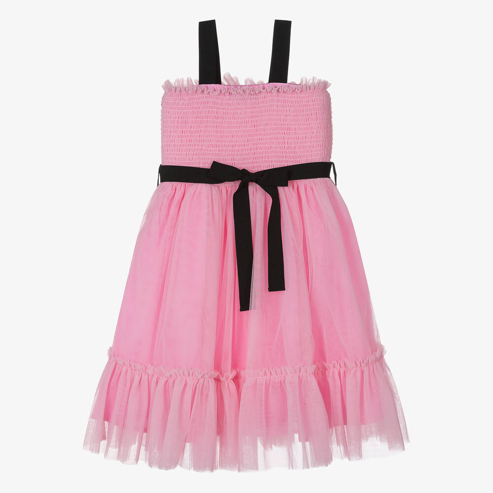 إم إس جي إم-فستان تول لون زهري مع حزام للمراهقات | Childrensalon Outlet