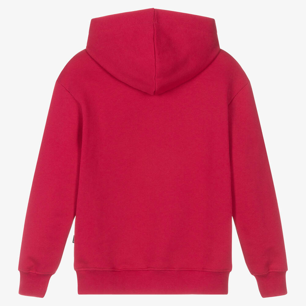 MSGM-توب هودي تينز بناتي قطن جيرسي لون زهري وأبيض | Childrensalon Outlet