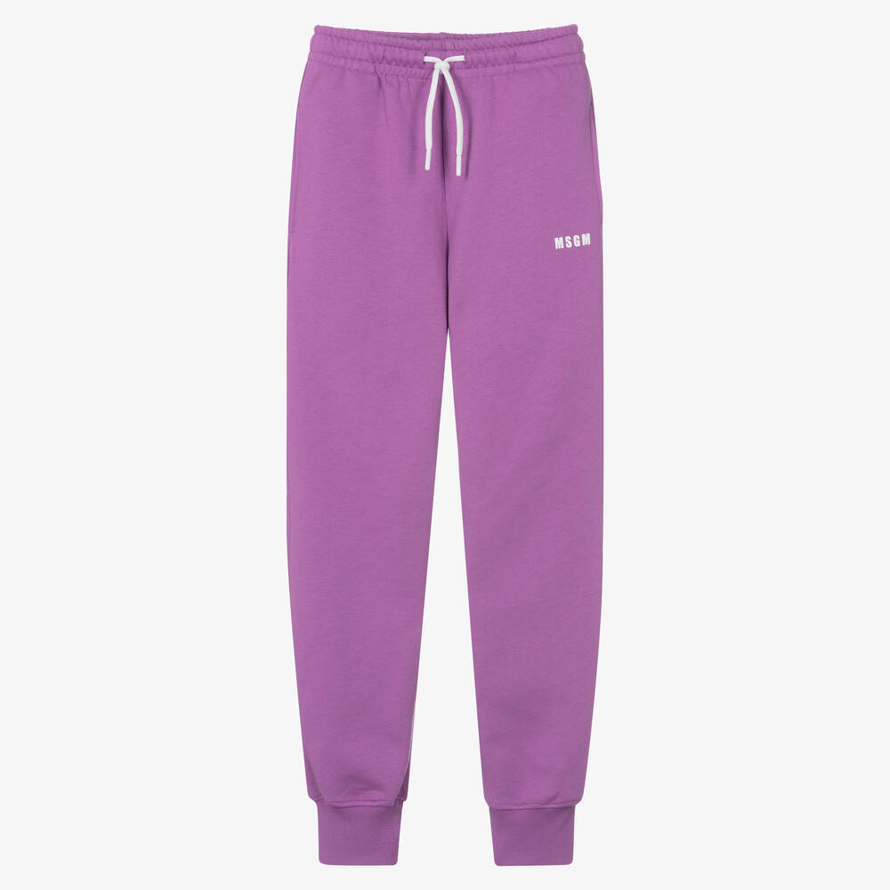 MSGM - Pantalon de jogging violet en coton | Childrensalon