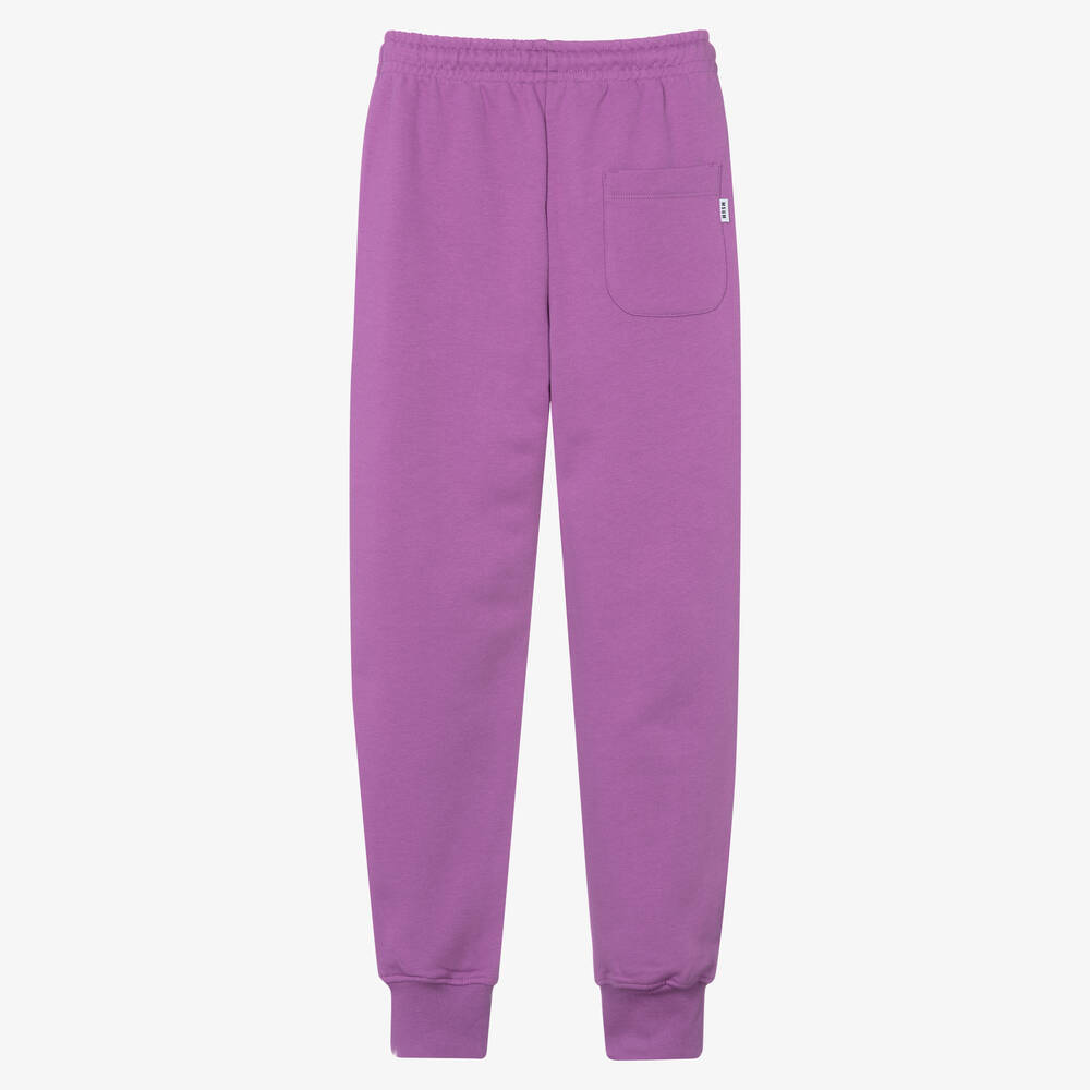 MSGM Teen Girls Purple Cotton Joggers
