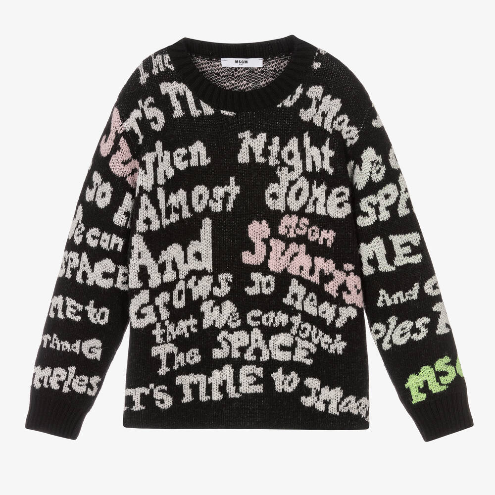 MSGM - Teen Girls Script Sweater | Childrensalon