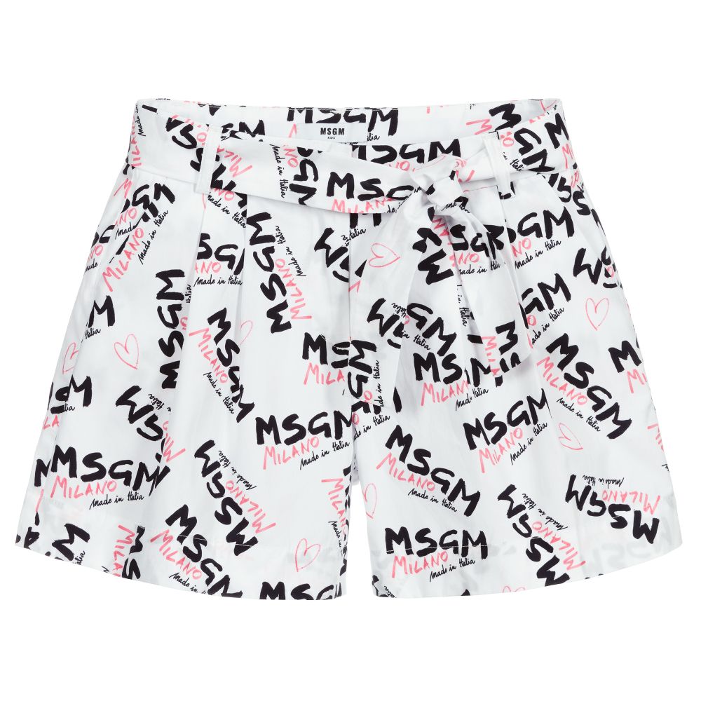 MSGM-Белые шорты для подростков | Childrensalon Outlet