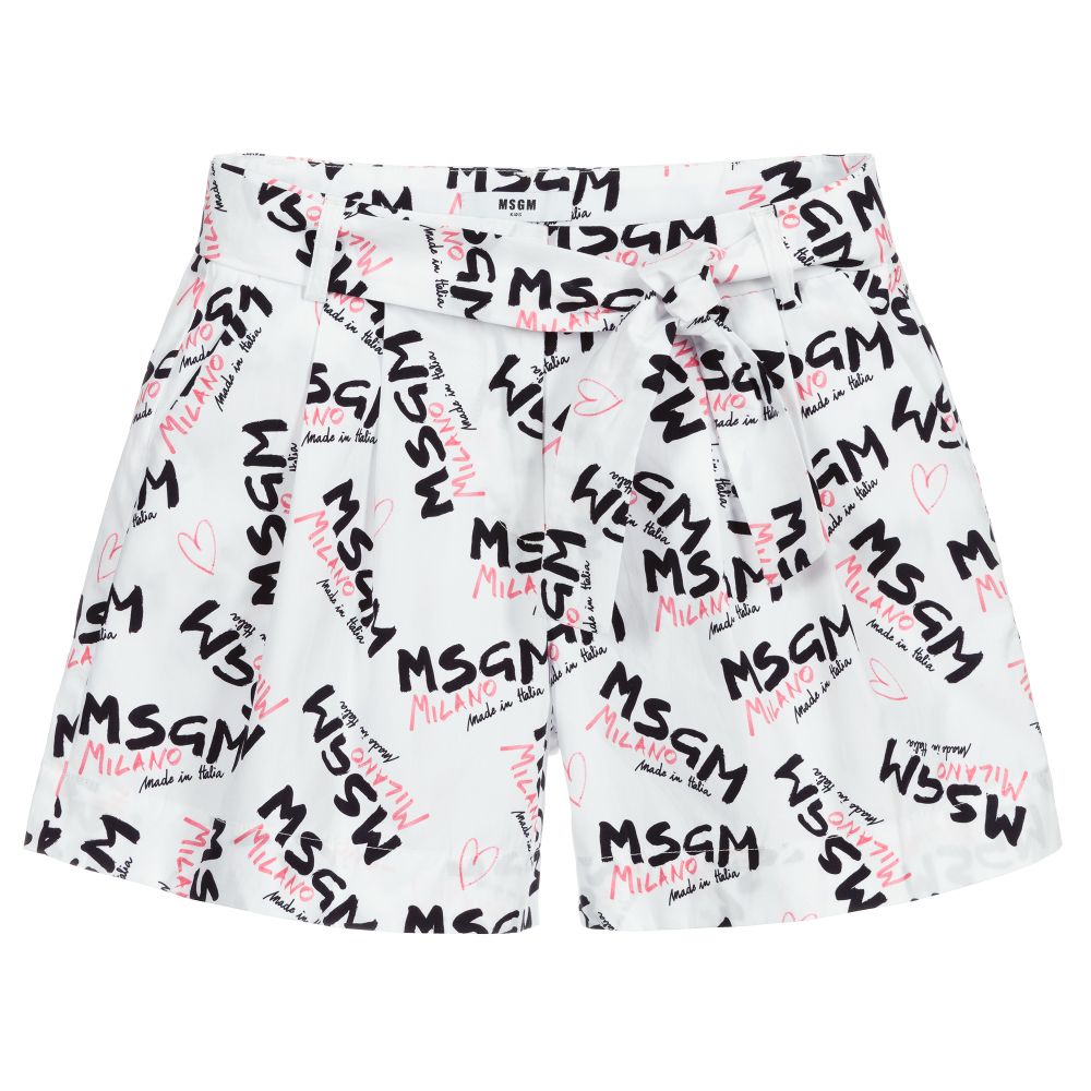 MSGM - Short blanc Ado fille | Childrensalon