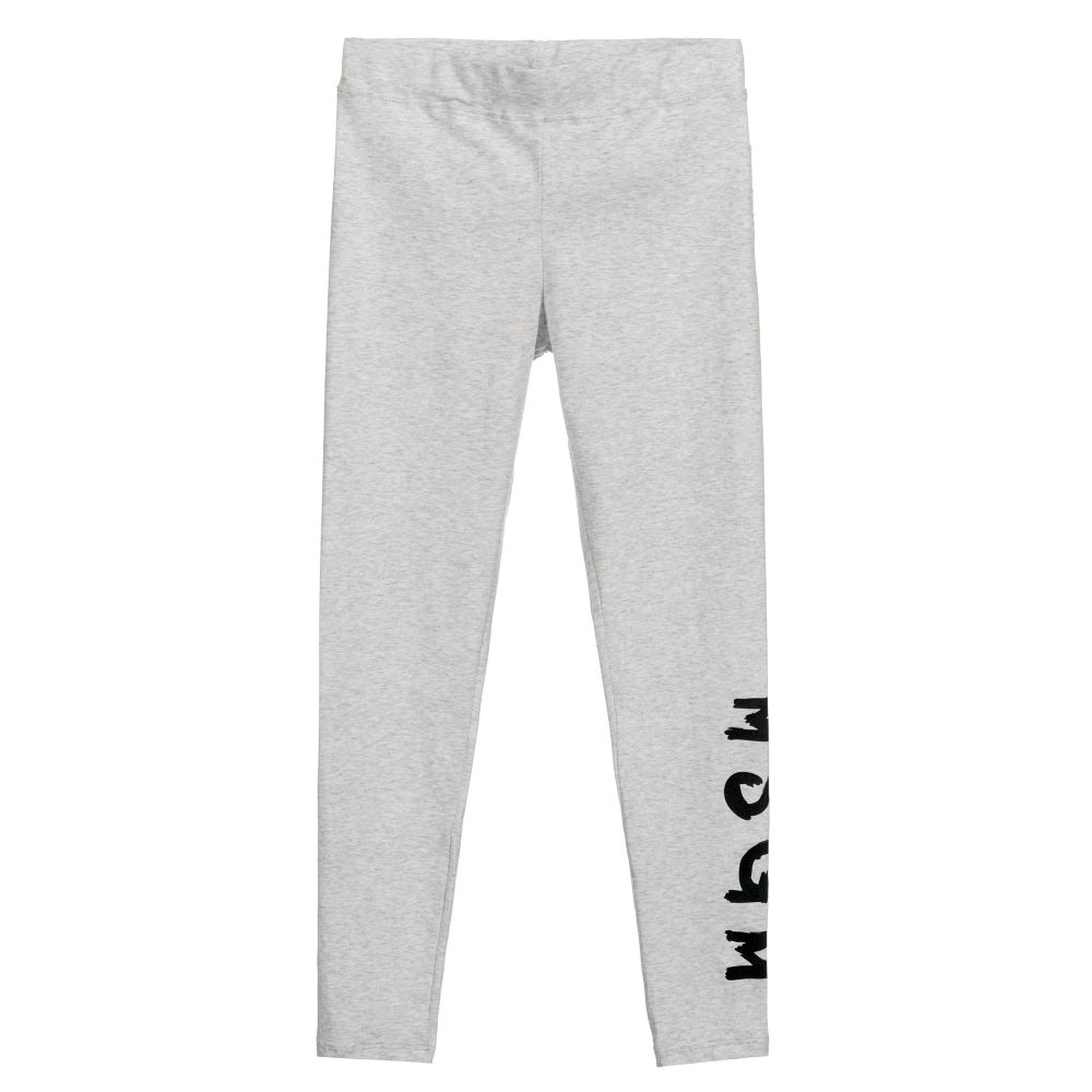 MSGM - Teen Grey Logo Leggings | Childrensalon