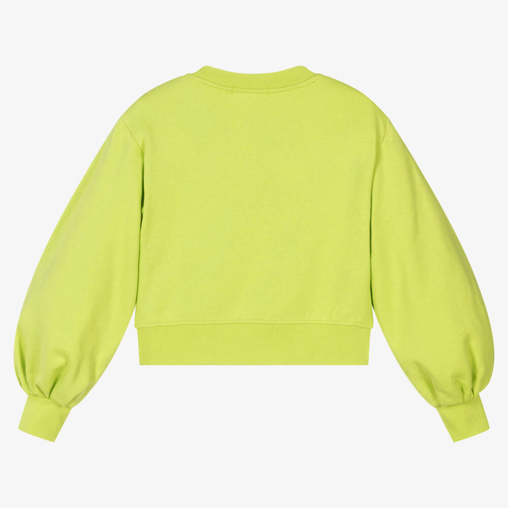 MSGM - Teen Lime Green Sweatshirt | Childrensalon Outlet